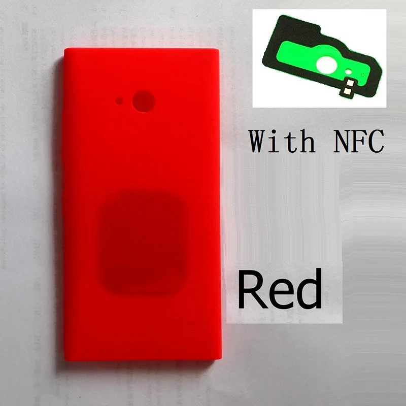 Red with NFC Новая задняя крышка для Nokia 730 735 корпус батареи Чехол для Lumia от Nokia 735 730 чехол без логотипа плюс 1 шт пленка - Цвет: Red with NFC