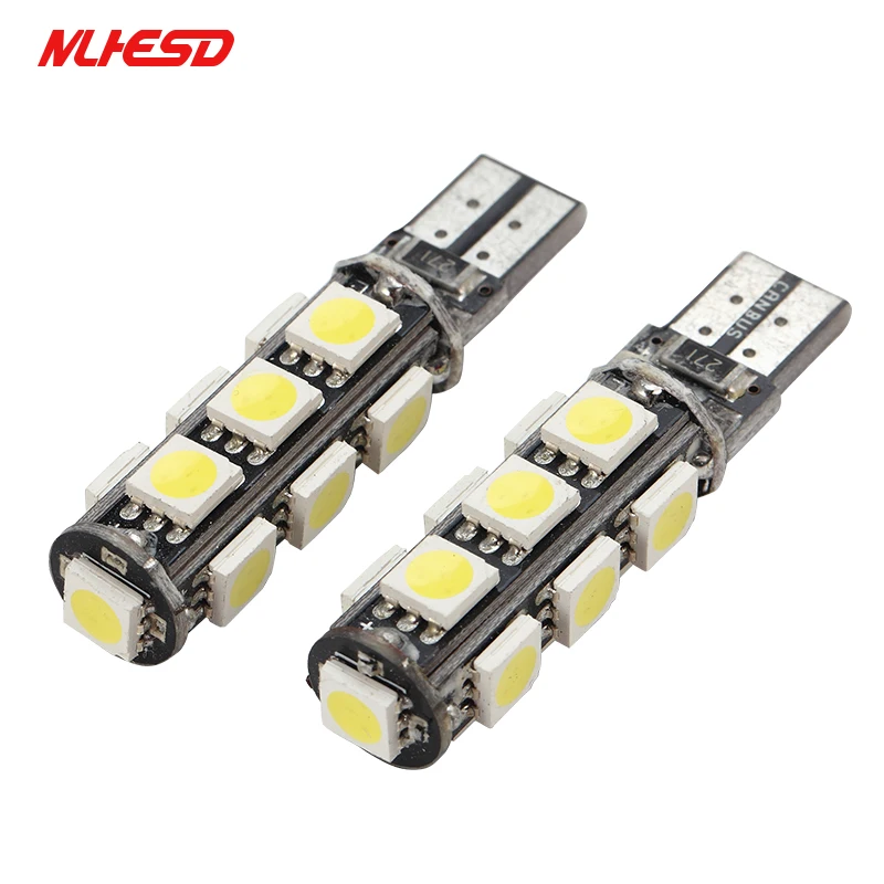 1xT10 Canbus 194 W5W 5050 13 smd Автомобильный светодиодный белый светильник без ошибок