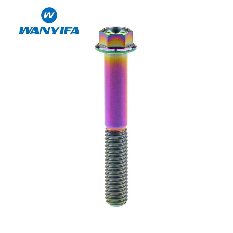 Wanifa Винт С Титановым болтом M8x15 20 25 30 35 40 45 50 55 60 65 мм Маленькая Фланцевая головка