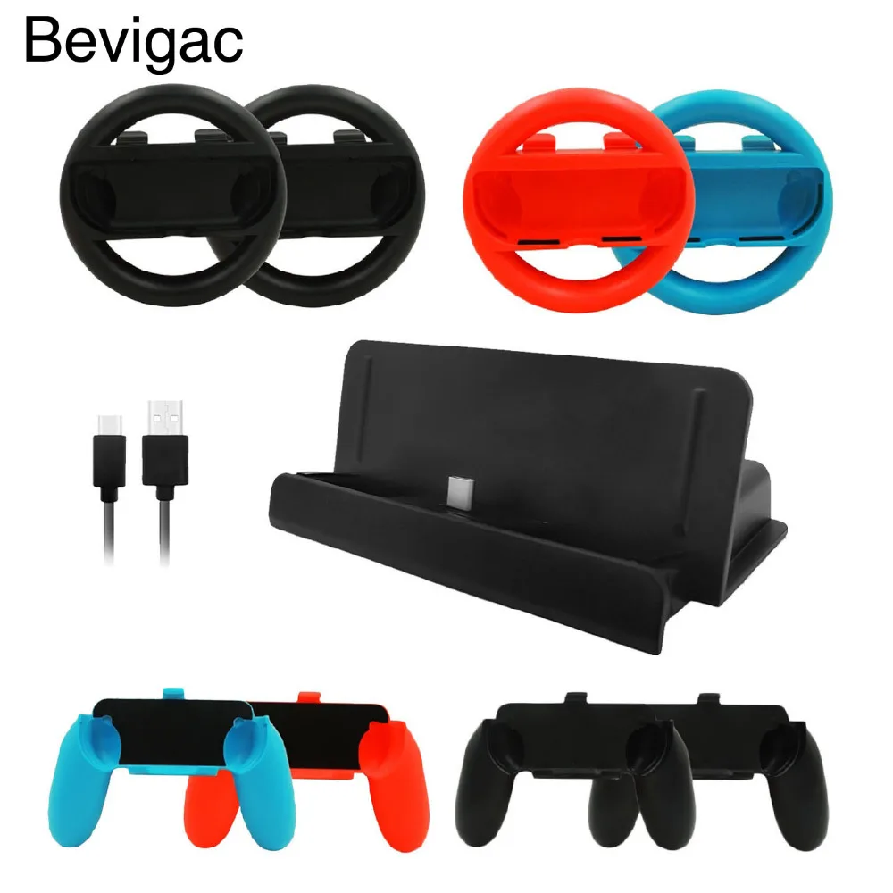 Контроллер Bevigac 10 в 1 для Nintendo Switch NS Joy Con колесная ручка консоль Подставка зарядки