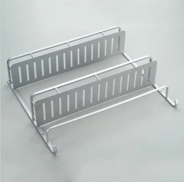 Двухслойная полка для ванной комнаты алюминиевая квадратная Полка полотенец