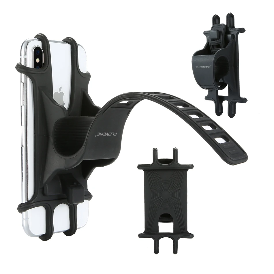 floveme bicycle phone holder for iphone samsung universal mobile cell phone holder bike handlebar clip stand gps mount bracket free global shipping