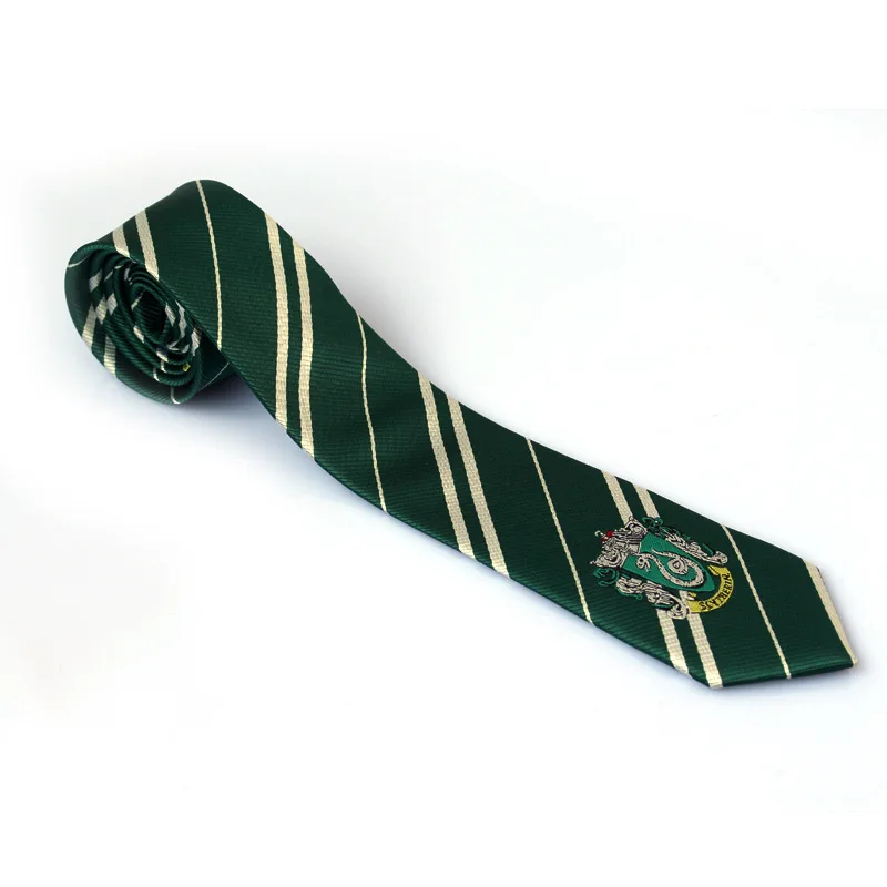 Gryffindor/Slytherin/Hufflepuff/Ravenclaw галстук галстуки Новая мода 4 цвета колледж Стиль серии подарок для мальчиков и девочек Школьный Галстук - Цвет: green