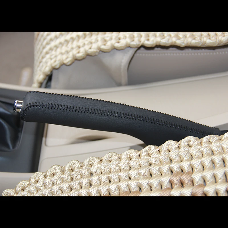 

Genuine Leather Handbrake Grips for Toyota corolla China Natural leather cover on the handbrake car accessories interior