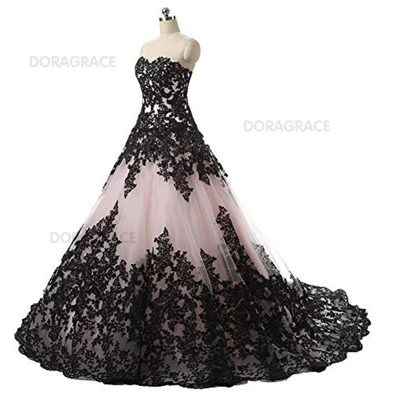 Doragrace Glamorous A Line Applique Lace Evening Gowns Prom Dresses Plus Size | Свадьбы и торжества