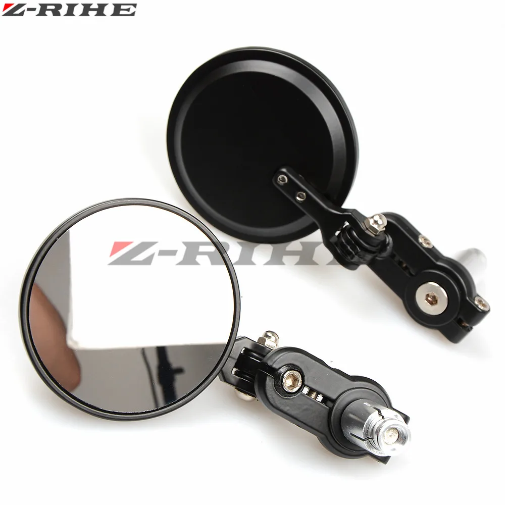 Универсальные черные мотоциклетные зеркала заднего вида 7/8 &quotдля Kawasaki ZX6R ZX7R ZX10R