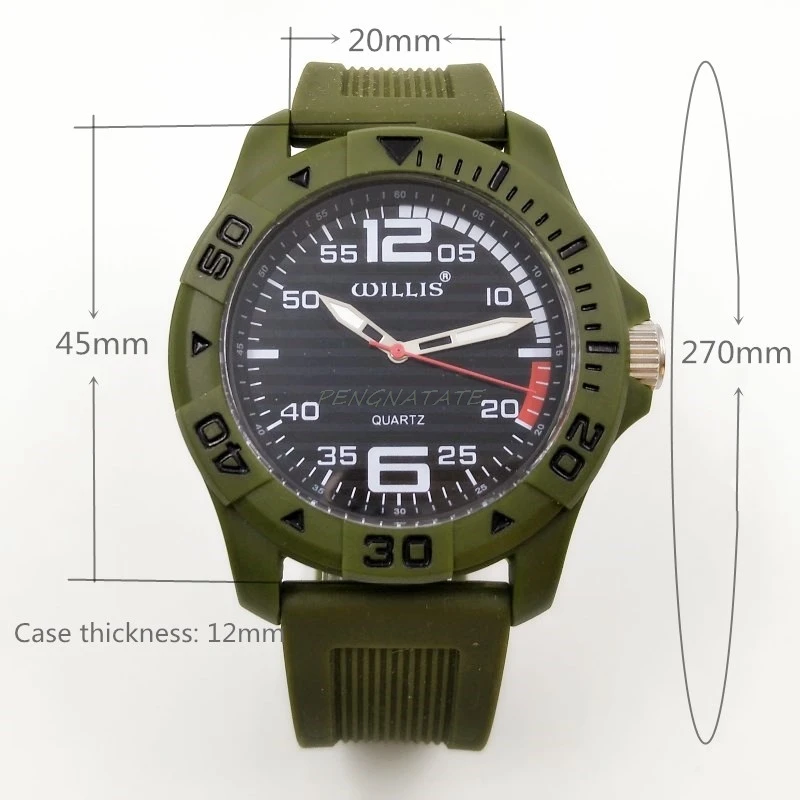 WILLIS Fashion Women Casual Waterproof Watches Quartz Brand Sports Leisure patterns Plastic Simple Wristwatch PENGNATATE | Наручные часы