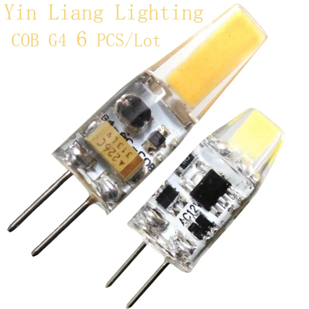 G4 из светодиодов лампы 3 Вт 6 AC / DC12V светодиод COB лампочки светодиодные чип