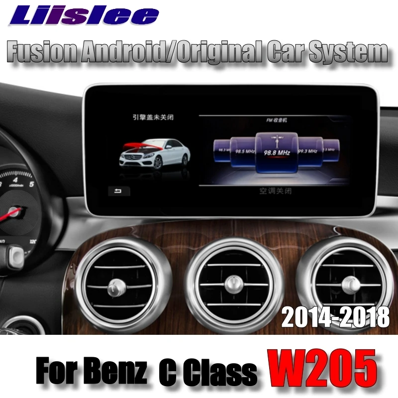 Liandlee автомобильный мультимедийный плеер 4G ram для Mercedes Benz C Class MB W205~ NAVI автомобильный Радио стерео CarPlay gps навигация