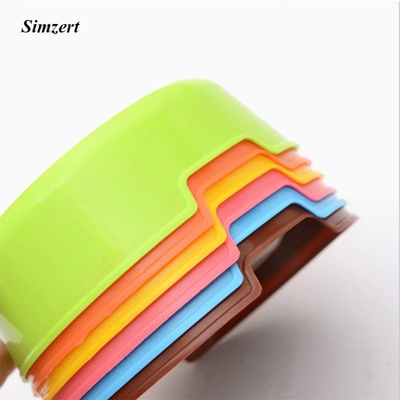 Simzert домашних животных пластиковая собачья миска Карамельный цвет чаша kl