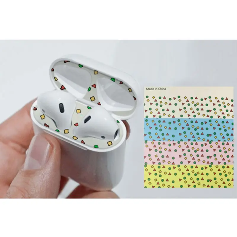 4Pairs Protective Sticker Case Skin Dust-proof Dust Guard for Apple Airpods Earphones Charging Box | Электроника