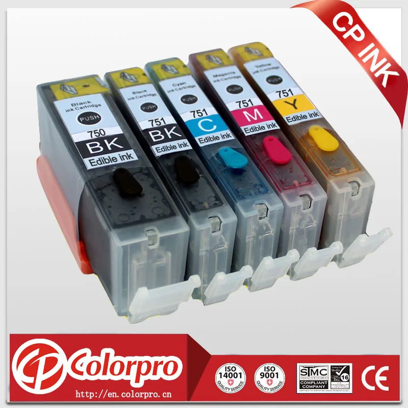 Бесплатная доставка фотография 5PK PGI750 CLI751 для Canon IP7270 MG5470 MX727 MX927 MG5570 MG6470 IX6770