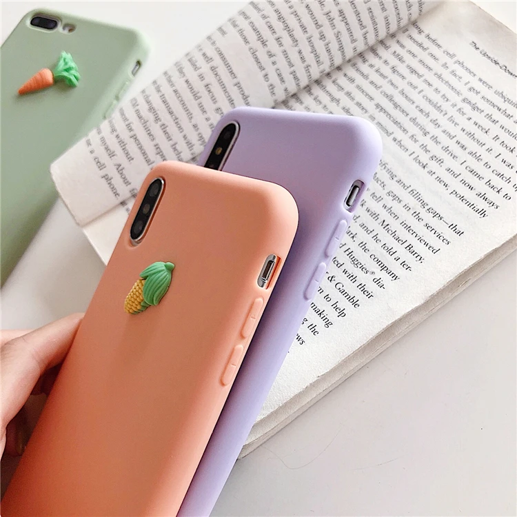 Карамельный цвет 3D фрукты чехол для телефона iphone XS Max XR X 6 S 7 8plus задняя крышка