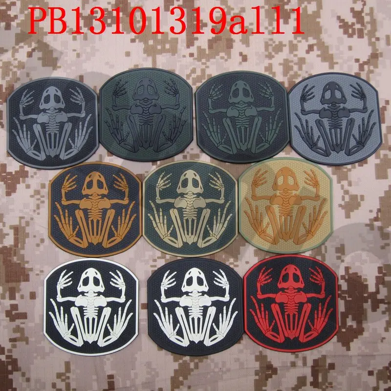 

3D PVC patch Devgru NSWDG SEALTEAM Skull Skeleton frog Tactical military morale