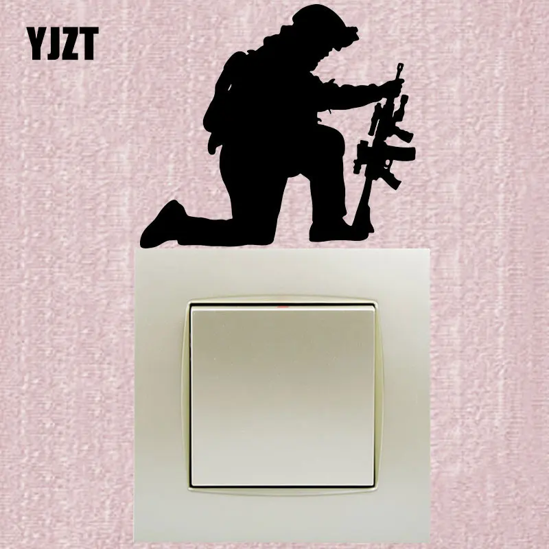 YJZT армейский солдат на коленях с пистолетом настенная наклейка Декор для дома