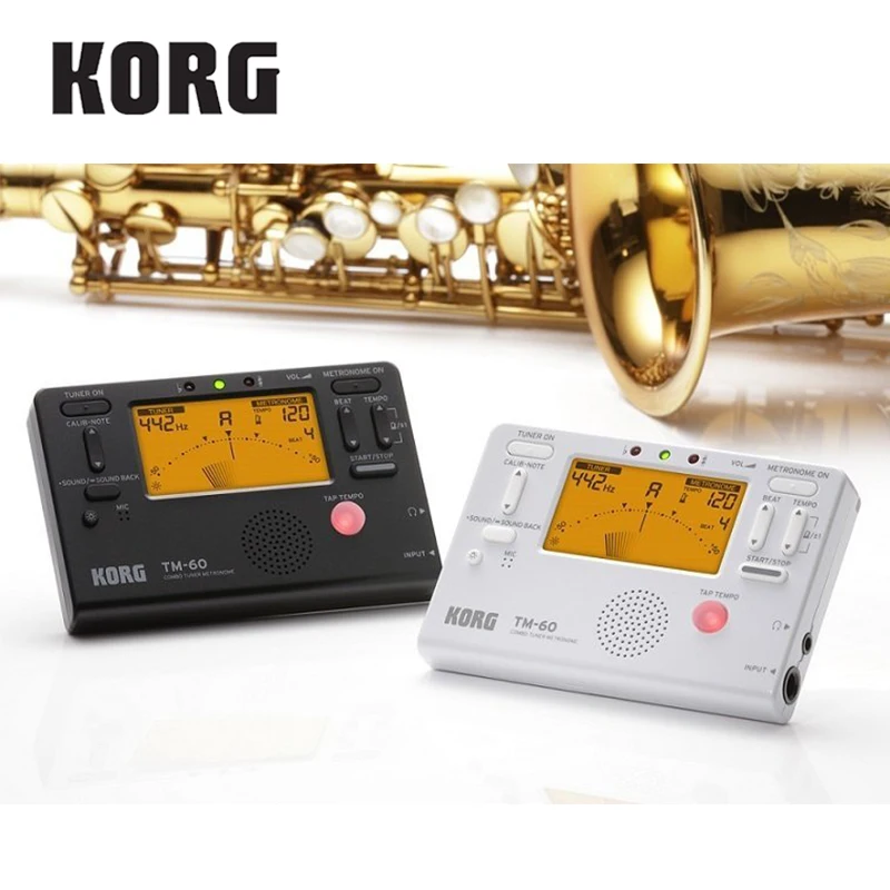KORG TM60 TM60C тюнер метроном ветер/гитара укулеле/саксофоны/скрипки/тюнер для флейты