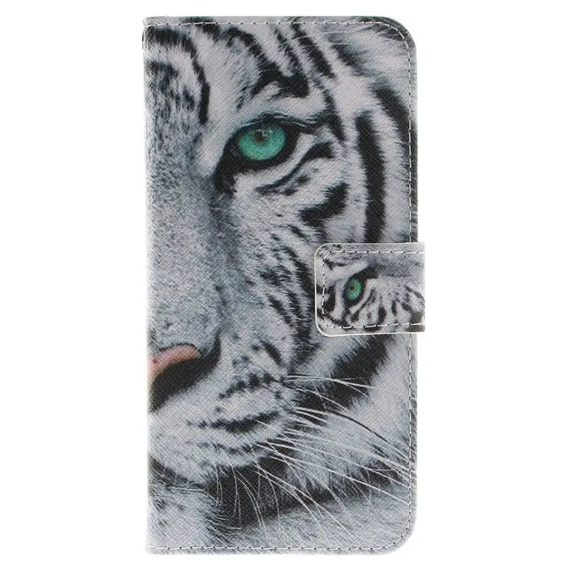 Tiger Модный флип-чехол для телефона Motorola Moto E4 E5 G5 G6 Plus Z3 Play с абрикосовым цветком и подставкой P26F - Цвет: Tiger