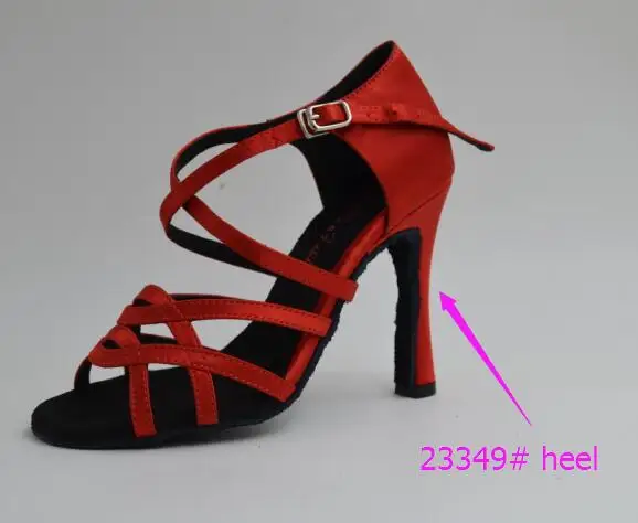 red Evkoo dance Zapatos De Baile, атласная женская обувь черного, коричневого, красного, фиолетового цвета, 10 см, женская обувь для латинских, бальных танцев, сальсы, танцевальная обувь для женщин, Evkoo-068 - Цвет: red