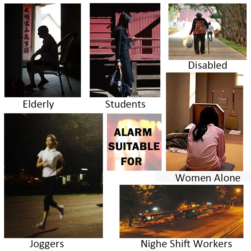 

KopiLova China Style Emergency Personal Alarm Anti-rob Alarm Security Self Defense Alarm Attack Protection Key Chain