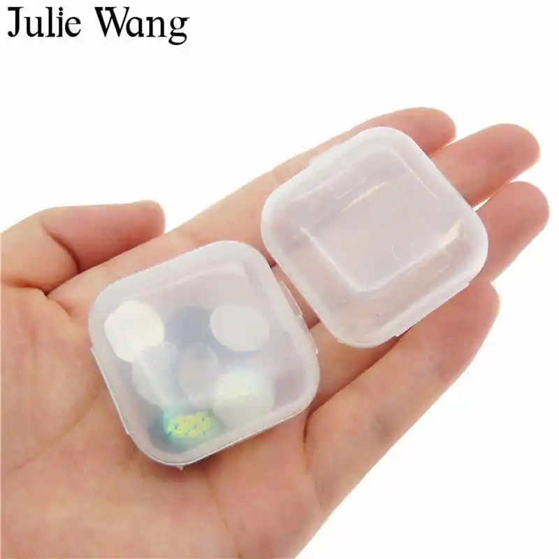 Пластиковая коробка для хранения слизи Julie Wang 10 шт. круглые квадратные контейнеры