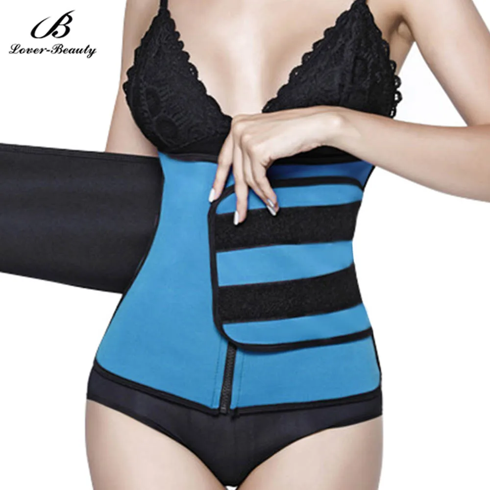 waist cincher Lover beauty, Женский тренажер для талии, для фитнеса, сауны, пота, неопреновый утягивающий пояс, Корректирующее белье, моделирующий ремень на молнии, Корректирующее белье для тела - Цвет: waist cincher