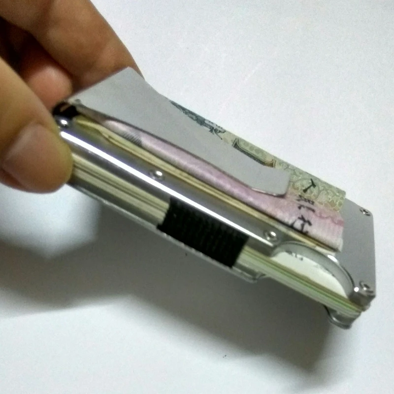 Muticolors для женщин и мужчин металлический RFID блокирующий кошелек минималистичный
