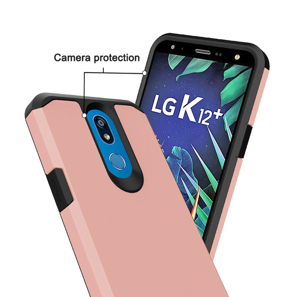 Двухслойный Гибридный армированный чехол для LG K40 противоударный защитный