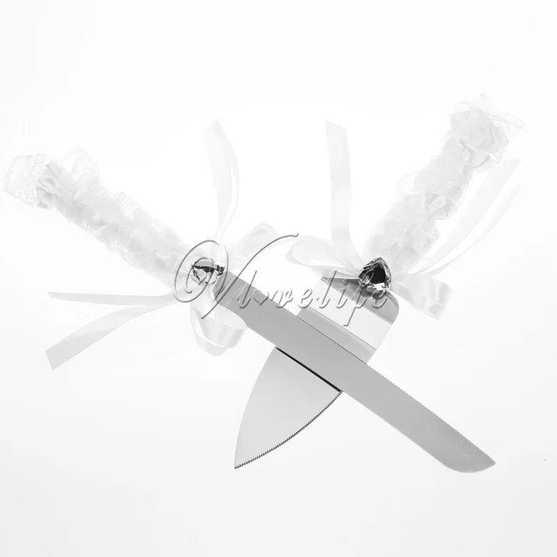 Свадебный нож для торта и серверный набор из нержавеющей стали резак с