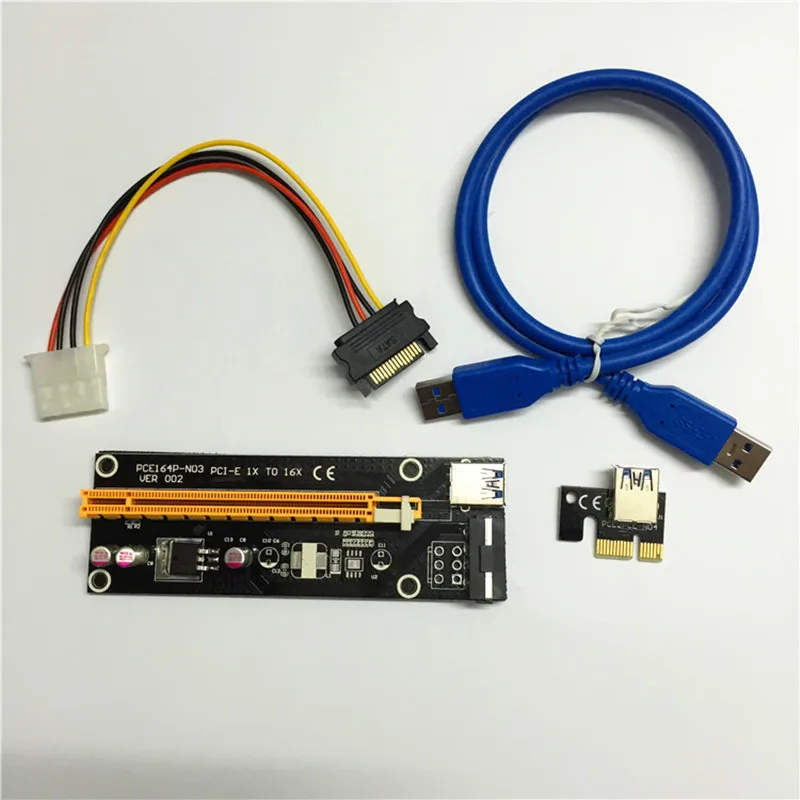 60 см USB 3.0 PCI E эспрессо 1x a 16x Райзер удлинитель картао адаптер питания SATA кабель с
