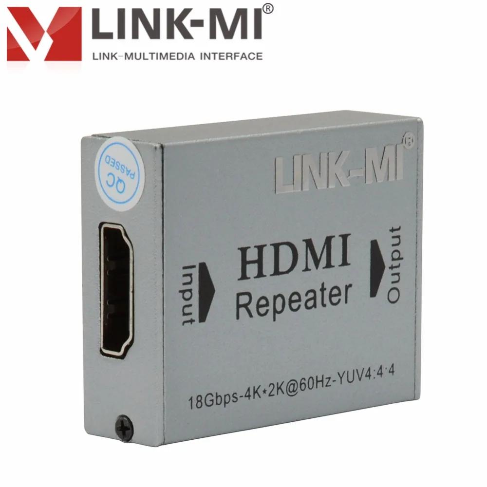 LINK-MI 4K HDMI 2,0 ретранслятор 4:4:4 30 метров Full HD 1080p 4K X 2 K@ 60 Гц 18 Гбит/с 3D для HD ТВ дисплей платформы, HD tv, tv box, DVD/DVR