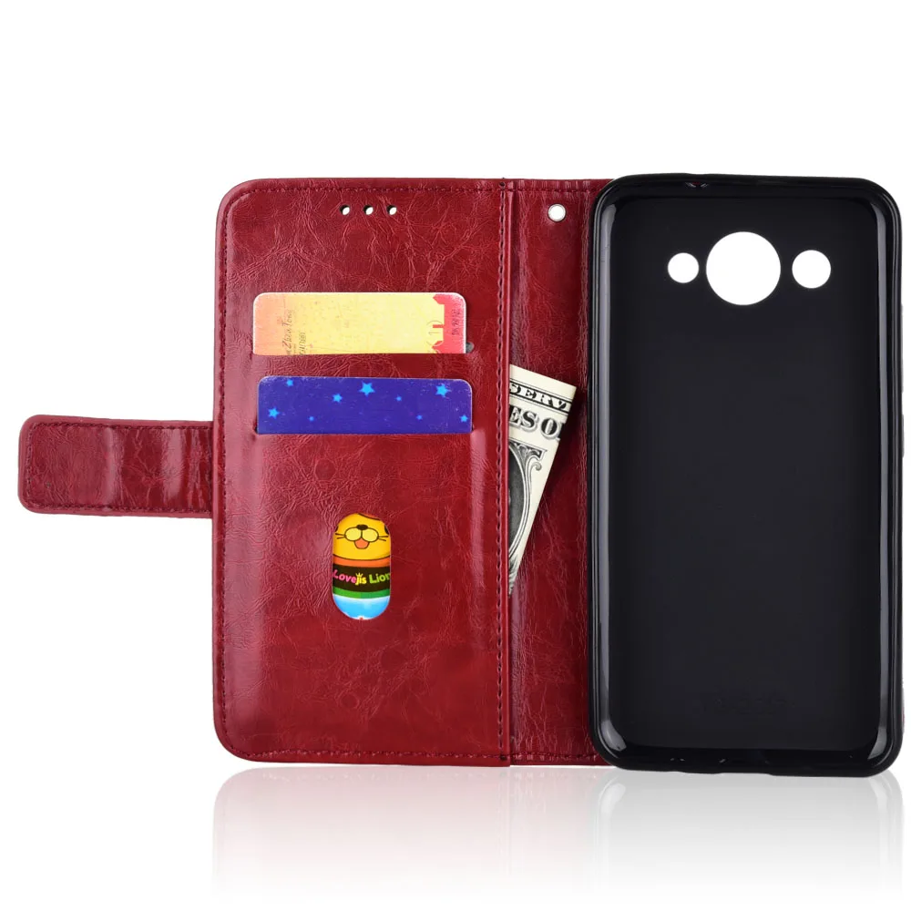Чехол-книжка с бумажником для Huawei Y3 2017 крышка Cqoue CRO-L02 CRO-L22 CRO-L03 CRO-L23 CRO-U00 подставки
