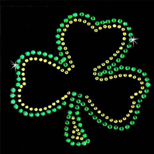 2 шт./лот Shamrock горячая фиксация горный хрусталь мотив железо на переноске горячий