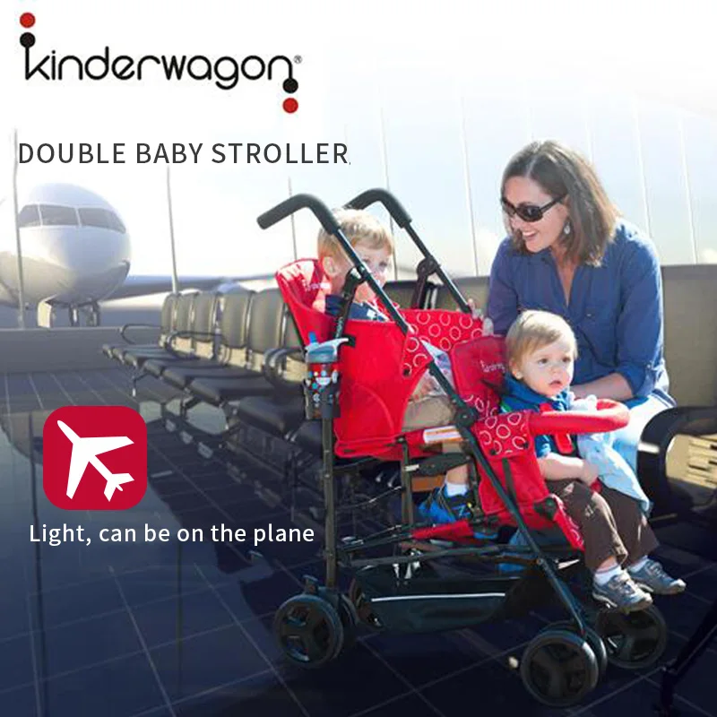 Kinderwagon twin двойная детская коляска большое светильник складной супер для двойни