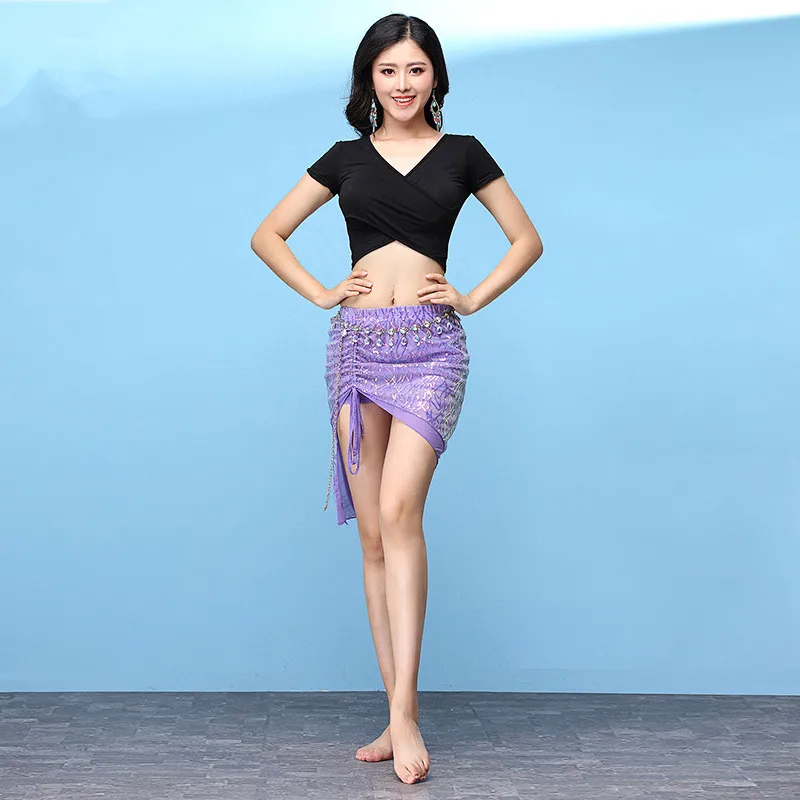 style2 2 шт./компл. костюм для восточного танца костюмы комплект топ+ короткая юбка талия юбки для Для женщин индийский танец живота Одежда для танцев Одежда для танцоров - Цвет: style2