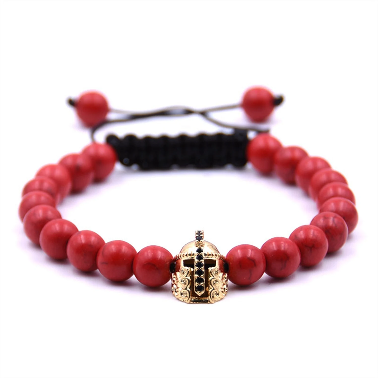 10 шт./лот Золотой Римский рыцарь Спартан воин шлем гладиатора браслет браслеты с