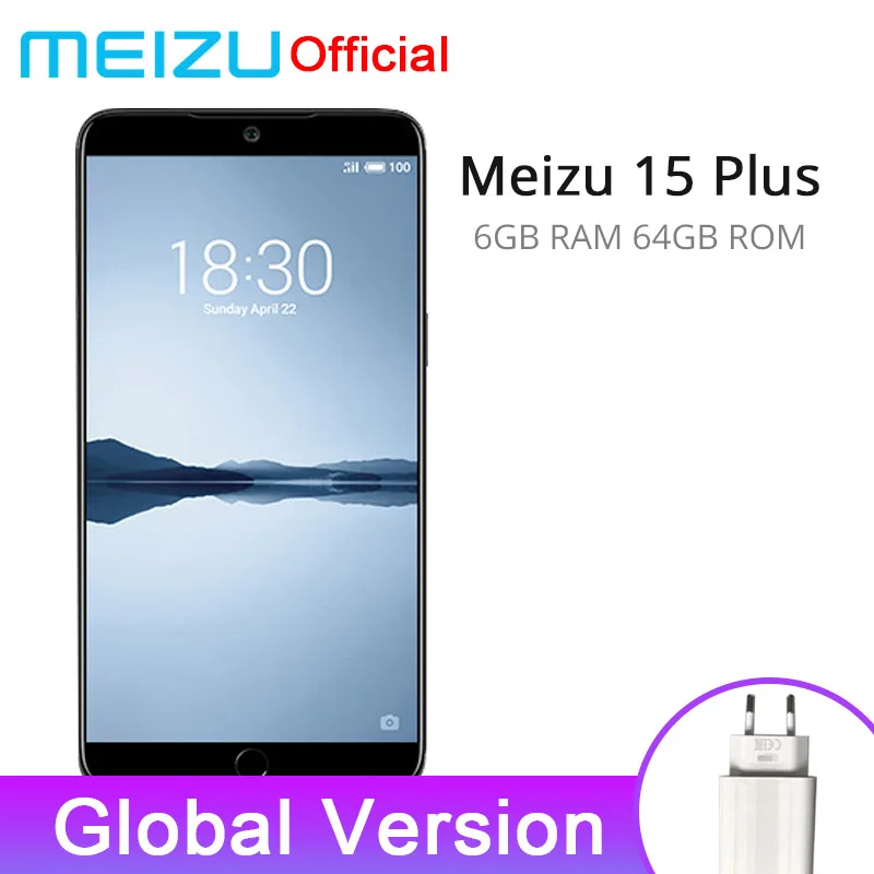 Официальная глобальная версия Meizu 15 Plus 6 ГБ ОЗУ 64 Гб ПЗУ смартфоны Exynos 8895