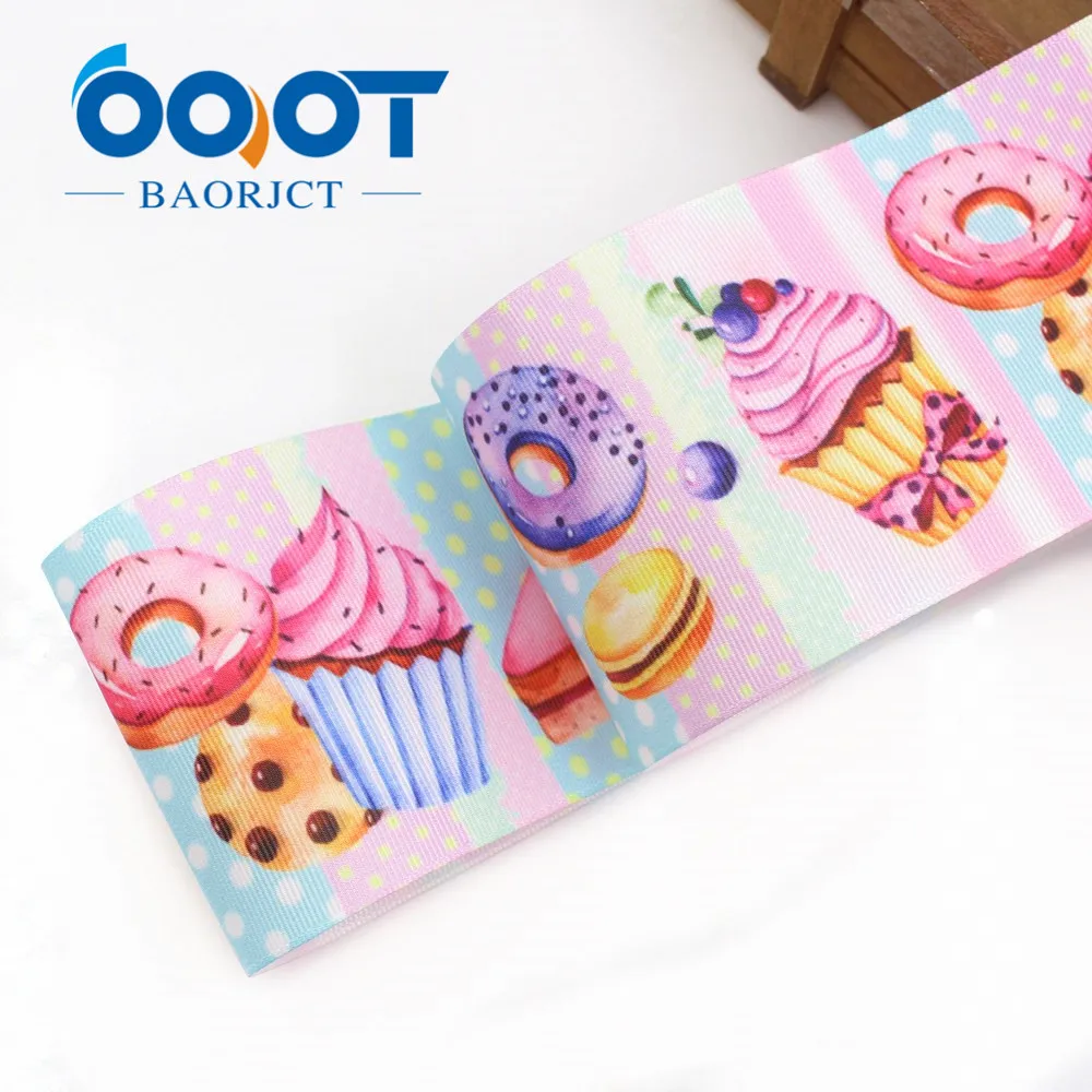 OOOT BAORJCT I 19426 1108 3 &quot 10 ярдов мультфильм торт тепловой передачи печатных grosgrain ленты