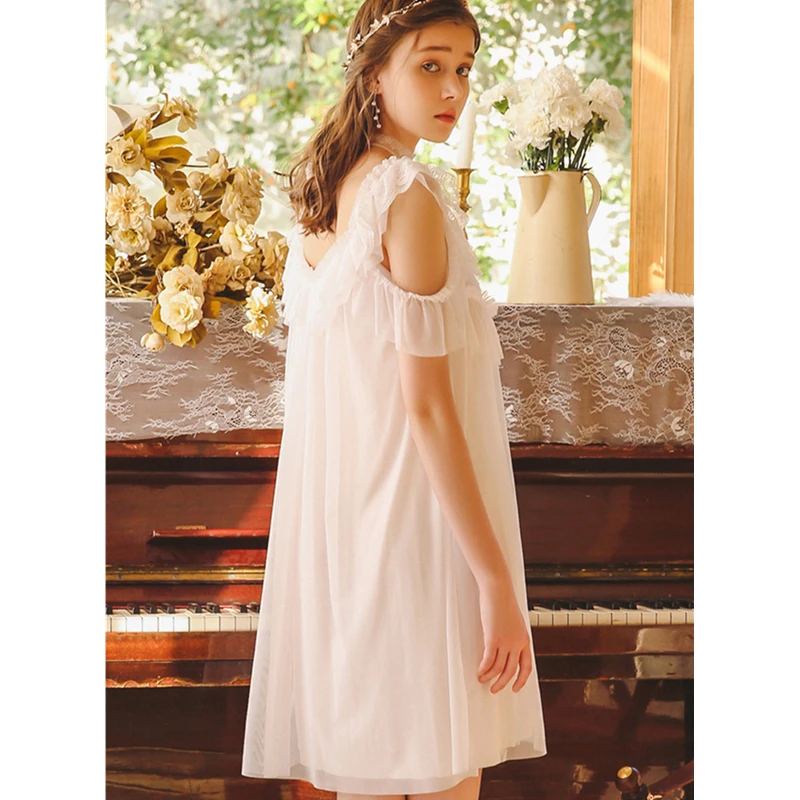 Летняя одежда для сна 2020 женская ночная ретро викторианская рубашка элегантное