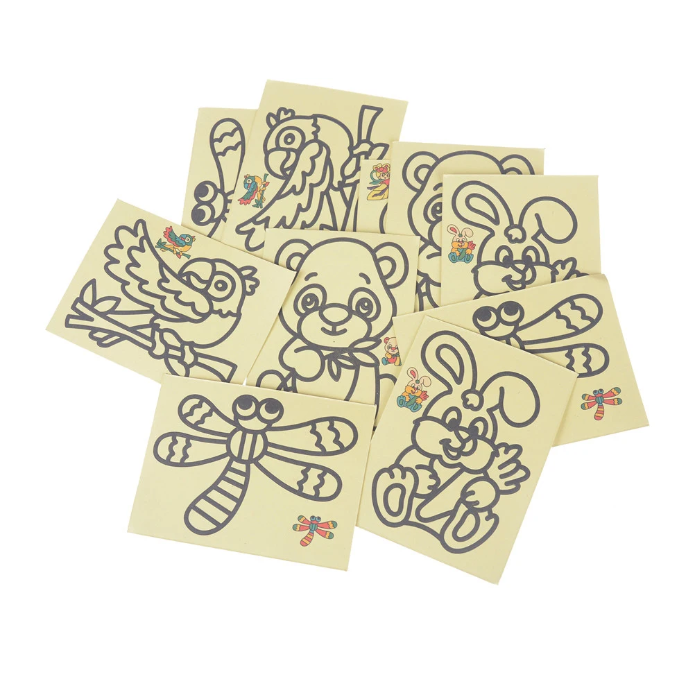 5 шт./лот детская разноцветная песчаная живопись творческие игрушки для