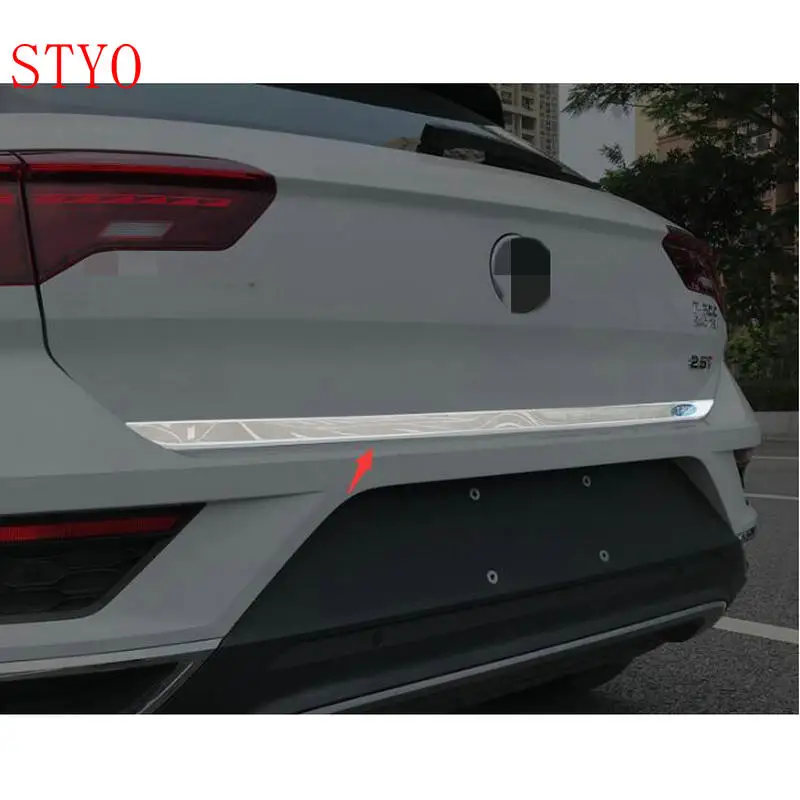STYO автомобиля Нержавеющая сталь Задняя Крышка багажника отделка/хвост ворота