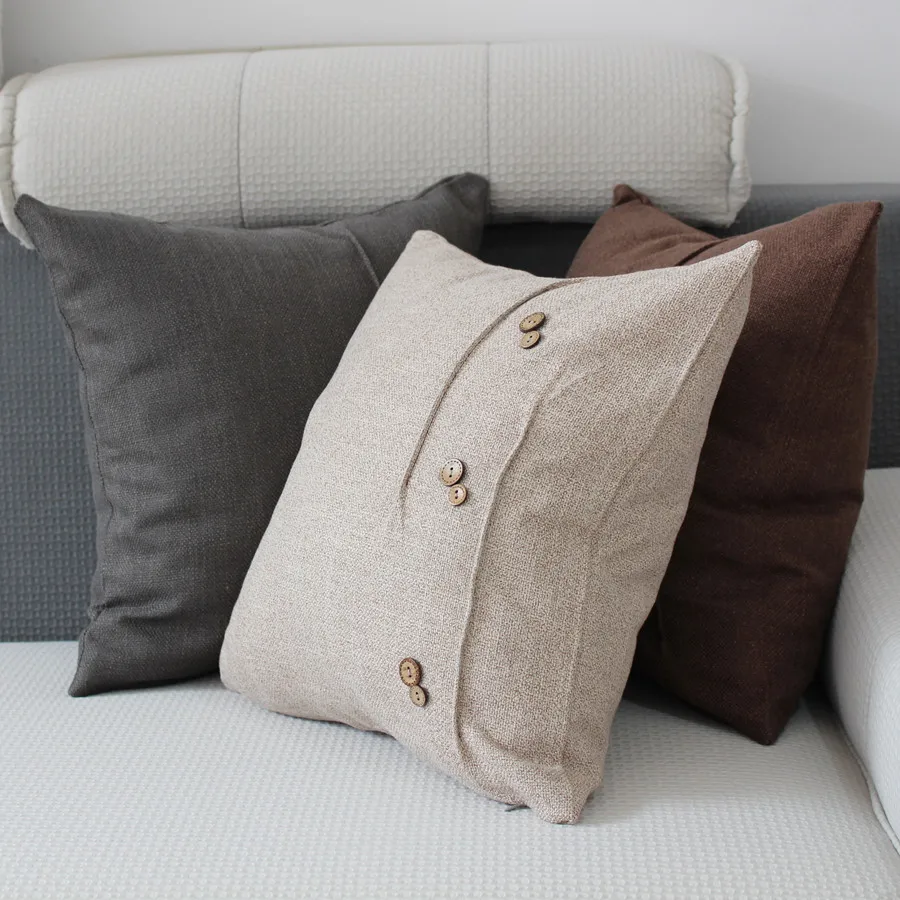 Роскошный сплошной Шикарный чехол с низким вырезом хлопковые льняные