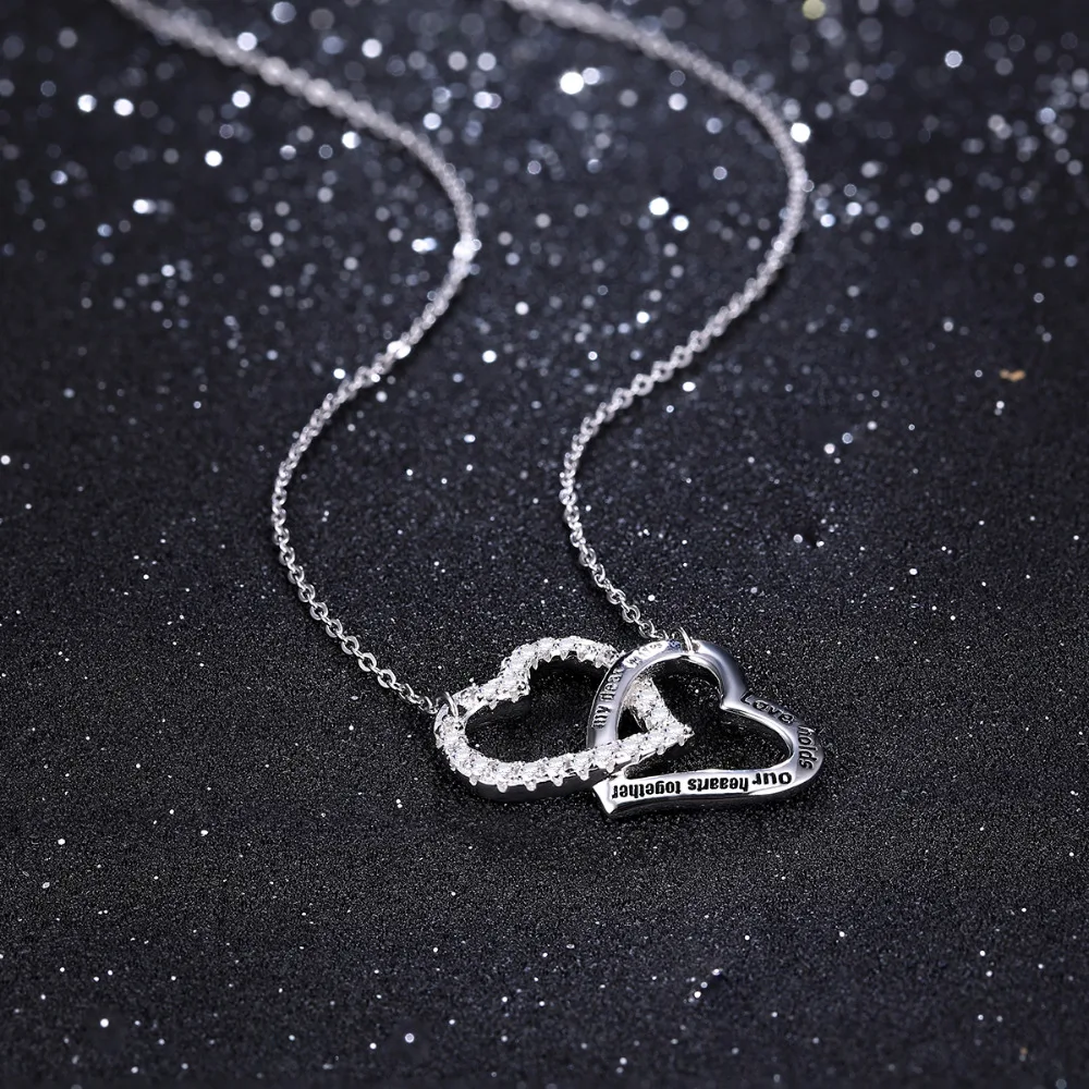 Ожерелье с двойным кулоном в виде сердца именем на заказ|necklace pendent|necklace pendant