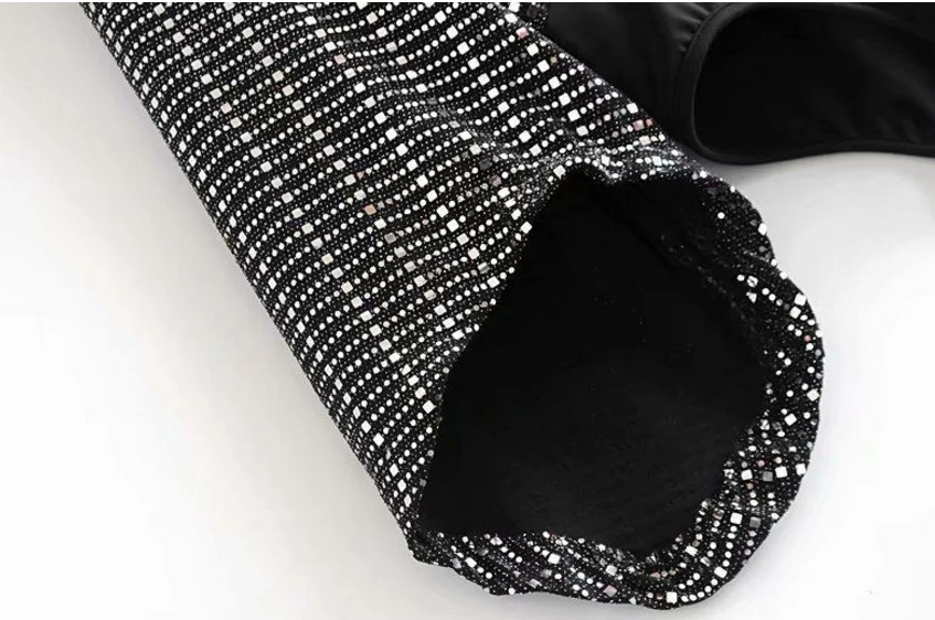 Женская Весенняя блузка с блестками и глубоким v-образным вырезом длинный