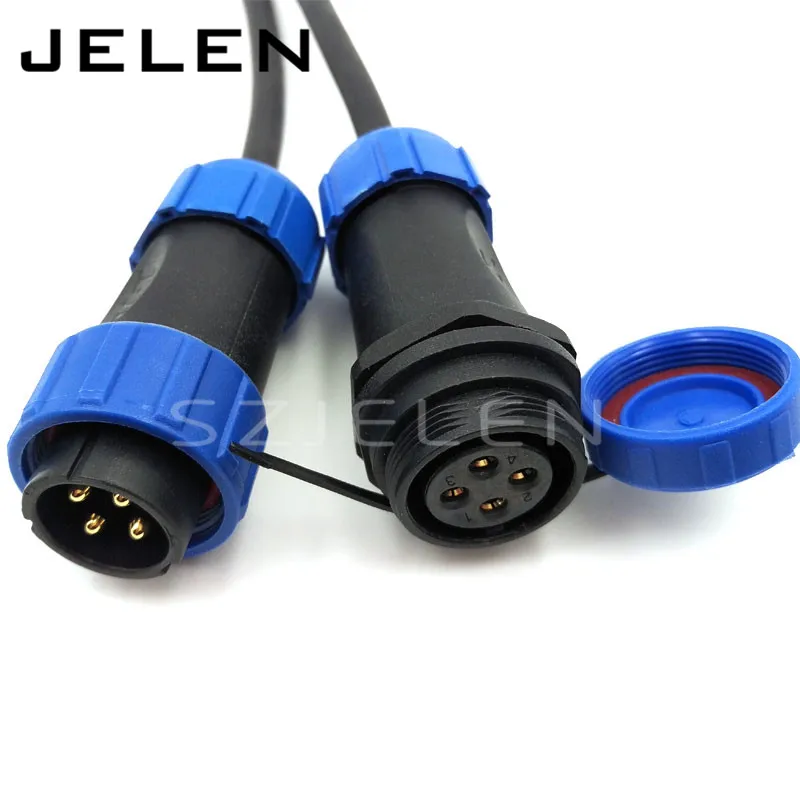 SP2110 4 контактный Электрический кабельный разъем водонепроницаемый штекер и