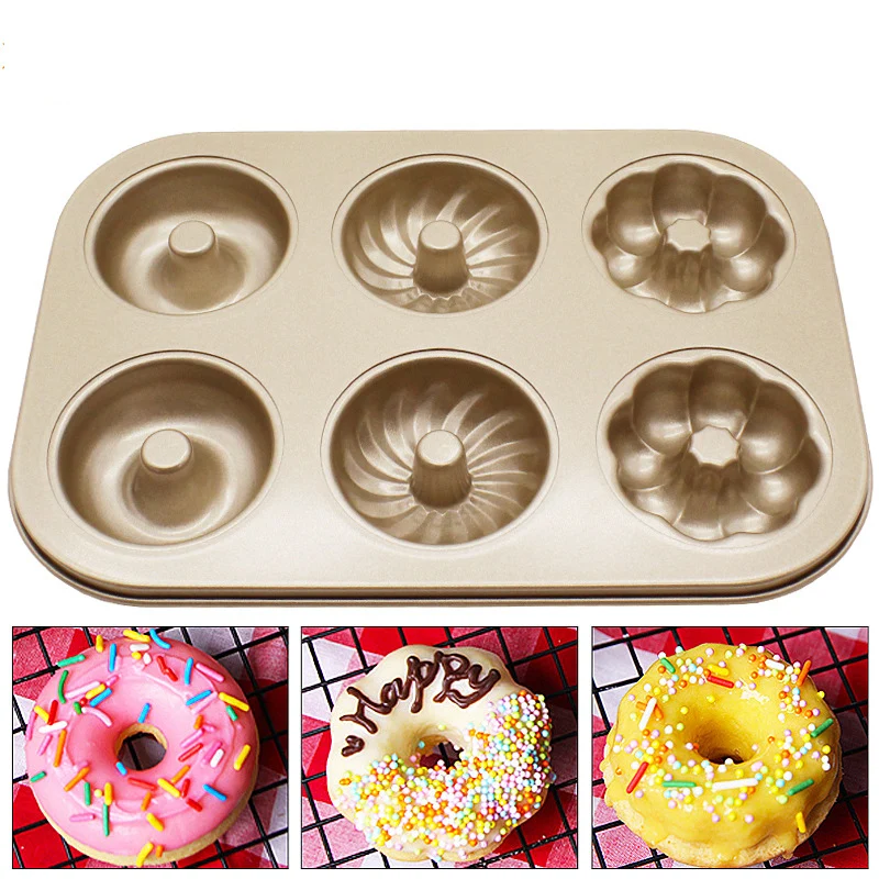 1 шт. сковородки для выпечки Kitty Shell Donut с антипригарным рисунком 6 чашек форма