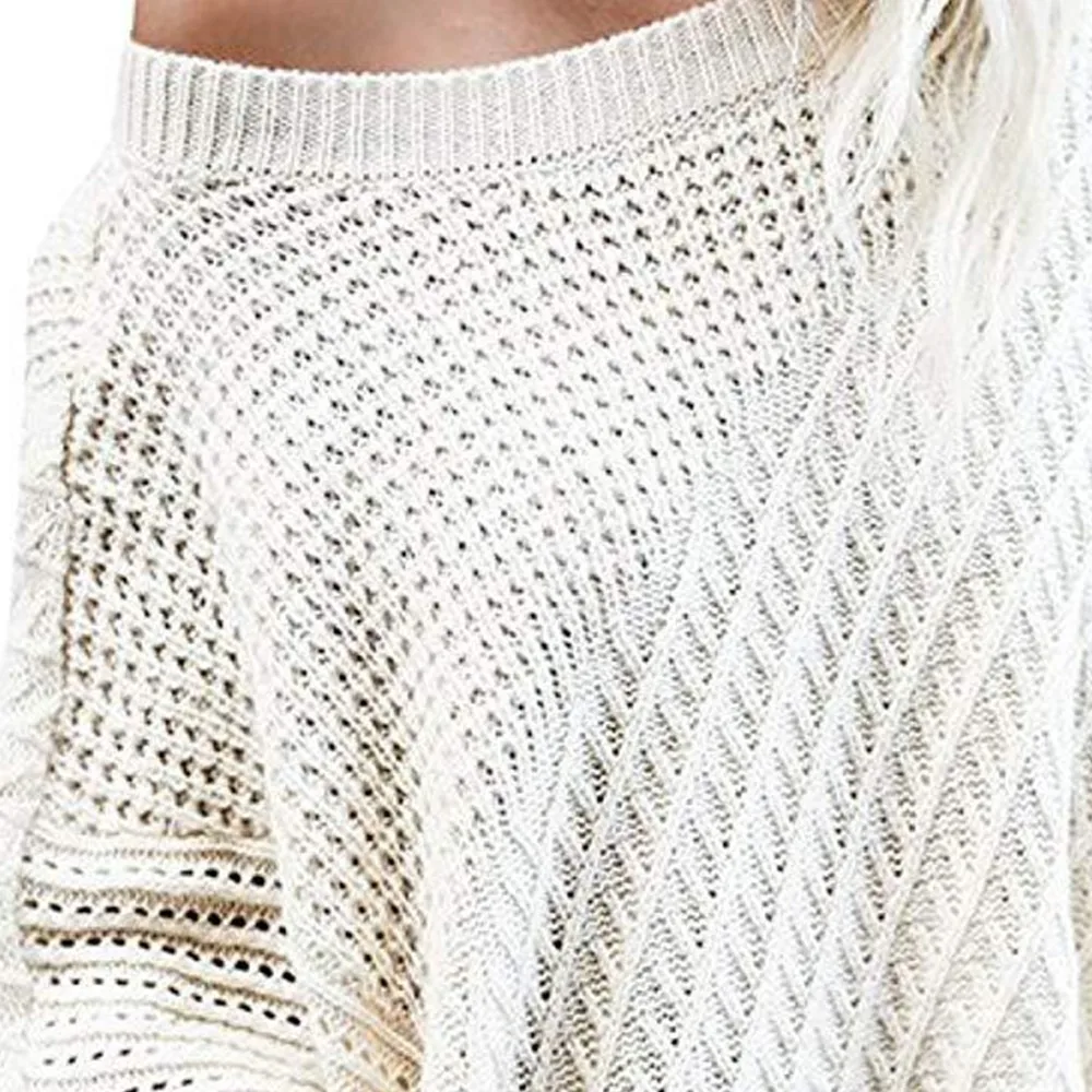 LARGERLOF Plus Size Sweater Loose Fashoin Pullover Women Knitted Off Shoulder Female Winter Knitwear SR49018 | Женская одежда