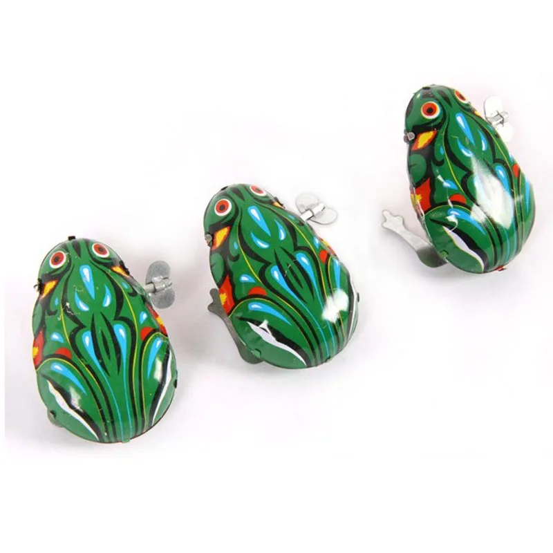 Kids Classic Tin Wind Up Clockwork Toys Jumping Frog Vintage Toy New Action Figures For Children | Игрушки и хобби