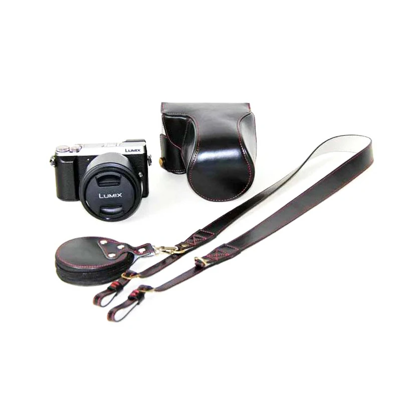 Классическая искусственная кожа сумка Полный Чехол для Panasonic Lumix DMC GX85 камера с 14