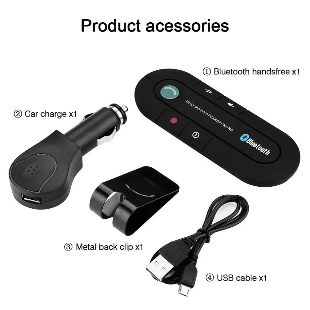 Универсальный Bluetooth автомобильный беспроводной громкоговоритель для телефона с козырьком для телефона Bluetooth компонент