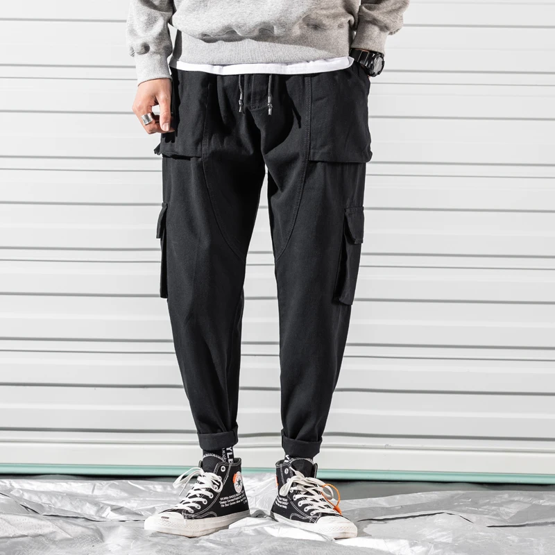 Весенние новые рабочие брюки мужские модные однотонные повседневные мульти